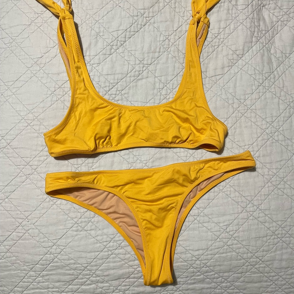 Jcrew x La Playa gold bikini